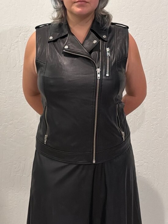 Damir Doma Jackets & Blazers - Damir Doma Genuine leather black biker vest